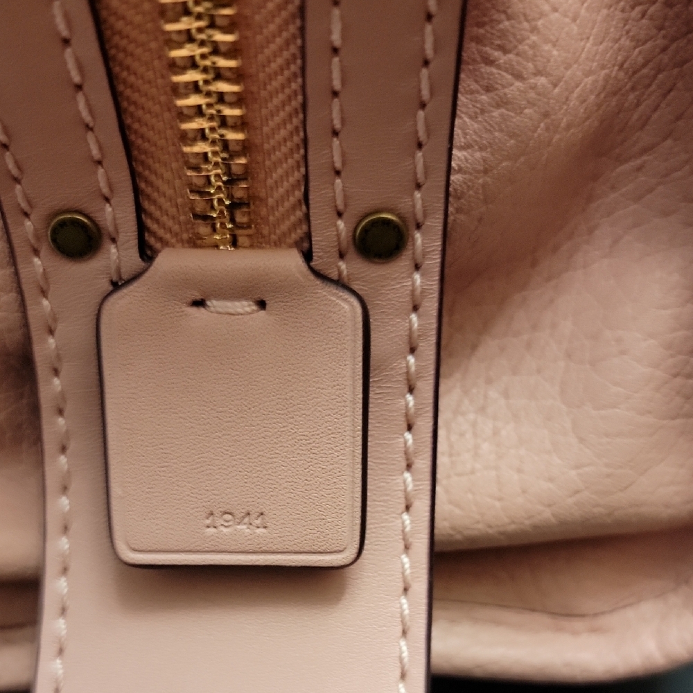 Coach ☆1941☆ Rogue 31 In Peony Pink W Snakeskin Tea Roses & Rivets No. 26890 - Picture 5 of 16